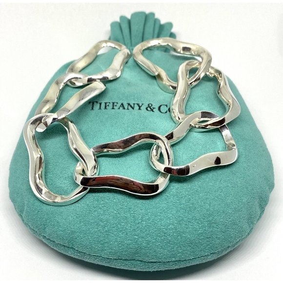 Angela Cummings Tiffany & Co Sterling Silver 8.5" Sculptural Modernist Bracelet!